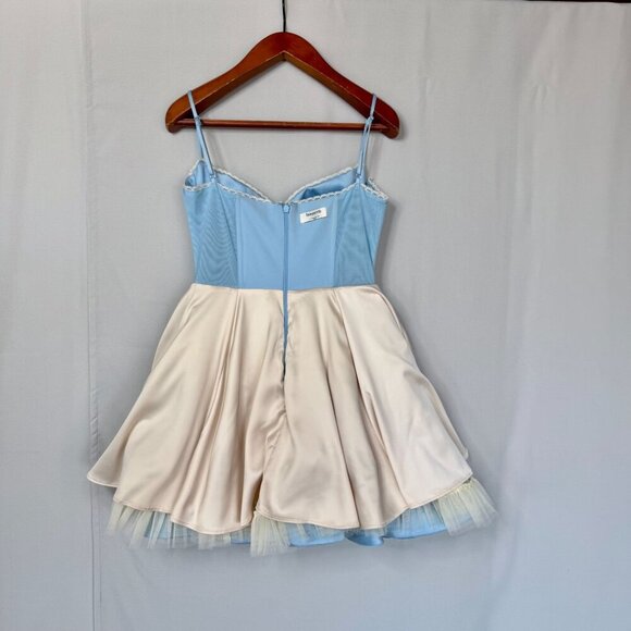 Elegant Blue Spaghetti Strap Dress - Picture 9 of 12